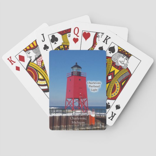 Charlevoix Pierhead Light遊のカード トランプ (裏面)