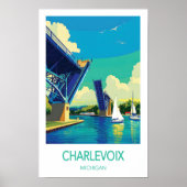 Charlevoix Travel Poster, Michigan ポスター (正面)