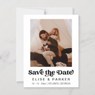 CHARLIレトロ写真シンプル写真Save The Date Magnet マグネット招待状