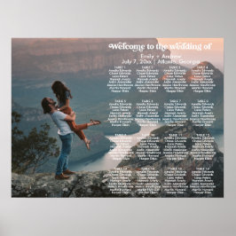 CHARLIレトロ写真シーティングチャートテンプレート ポスター