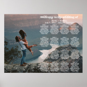 CHARLIレトロ写真シーティングチャートテンプレート ポスター