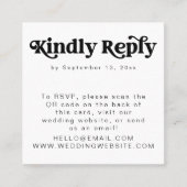 CHARLIレトロGroovy 70のQRコードRSVPスクエアカード スクエア名刺 (正面)