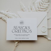 CHARLIEブラック簡単会社ロゴビジネスクリスマス シーズンカード