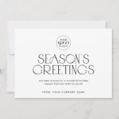 CHARLIEブラック簡単会社ロゴビジネスクリスマス シーズンカード (正面)