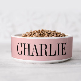 Charlie クラシック 名前 モノグラム | ピンク ボウル