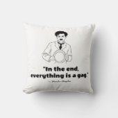 Charlie Chaplin Quote クッション (正面)