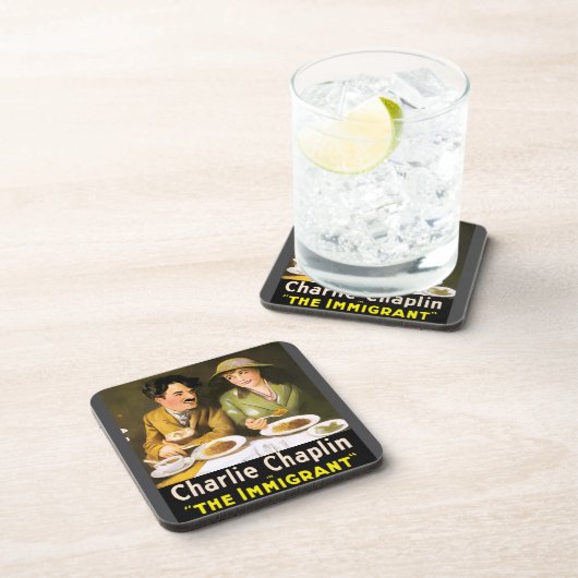 Charlie Chaplin/The Immigrant Beverage Coaster コースター (右側)