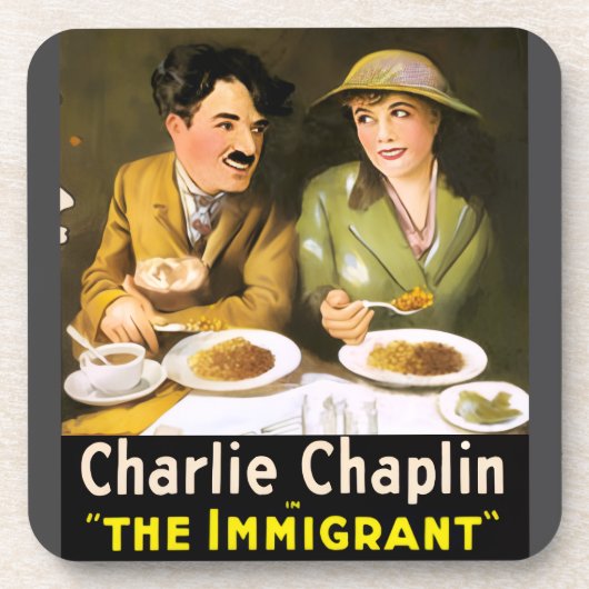 Charlie Chaplin/The Immigrant Beverage Coaster コースター (正面)