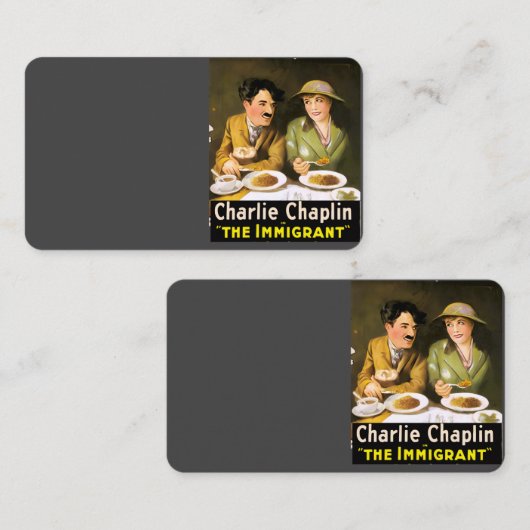 Charlie Chaplin/The Immigrant Business Card 名刺 (正面/裏面)