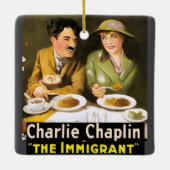 Charlie Chaplin/The Immigrant Ceramic Ornament セラミックオーナメント (裏面)