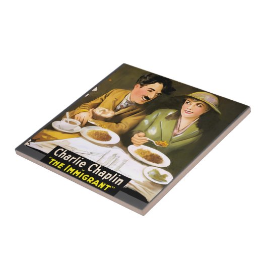 Charlie Chaplin/The Immigrant Ceramic Tile タイル (側面)