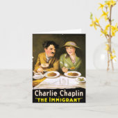 Charlie Chaplin/The Immigrant Greeting Card カード (黄色い花)