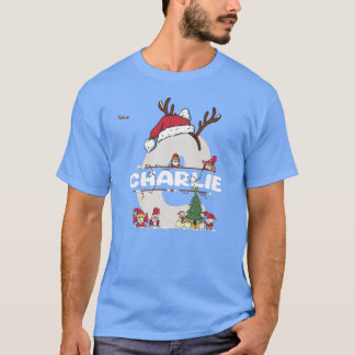 Charlie Christmasw Charlieクリスマスの名前おもしろい Tシャツ