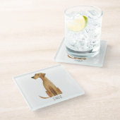 Charlie Dog ガラスコースター (アングル)