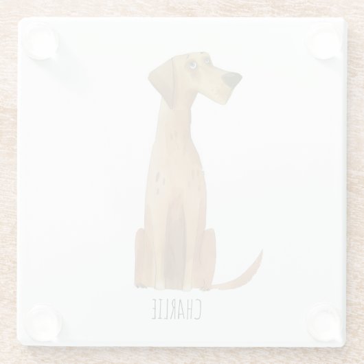 Charlie Dog ガラスコースター (裏面)