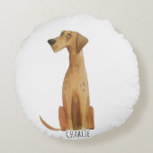 Charlie Dog ラウンドクッション (裏面)