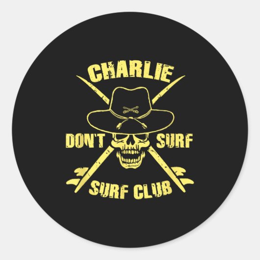 Charlie Don't Surf  ラウンドシール (正面)