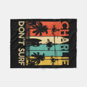 Charlie Don't Surf Shirt Military Vietnam War Acal フリースブランケット (正面(横))