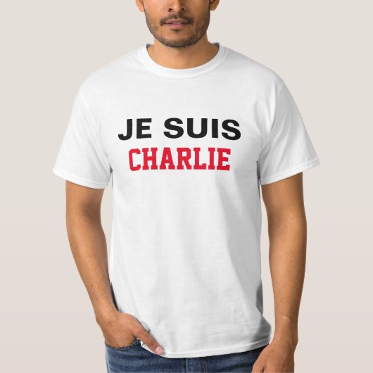Charlie Hebdo herdenking t-shirt Tシャツ (正面)