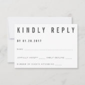 Charlie Minimalist RSVPカード (正面)