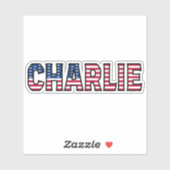 Charlie Name Vorname USA Sticker Stickerset シール (シート)