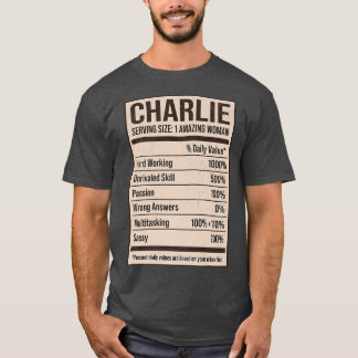 Charlie Nutrition Facts Name Nickname Alias Title  Tシャツ