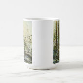 Charlie Rapsky, 325 mlによる「黒いキャップ《鳥》アメリカゴガラ」 コーヒーマグカップ (中央)