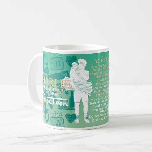 Charlie - "The Last Piece Of My Data"引用文マグカップ コーヒーマグカップ (正面左)