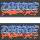 Charlie Vorname Name Graffiti Aufkleber Sticker シール (正面)