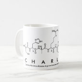 Charlineペプチド名mug コーヒーマグカップ (正面左)