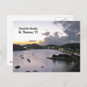 Charlotte Amalieの夕べ(セントトーマスVI) ポストカード (正面/裏面)