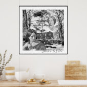 Charlotte Bronte has her eye on Jane Eyre ポスター (キッチン)