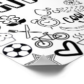 'CHARLOTTE' Colour-it-Yourself Outline Design ポスター (角)