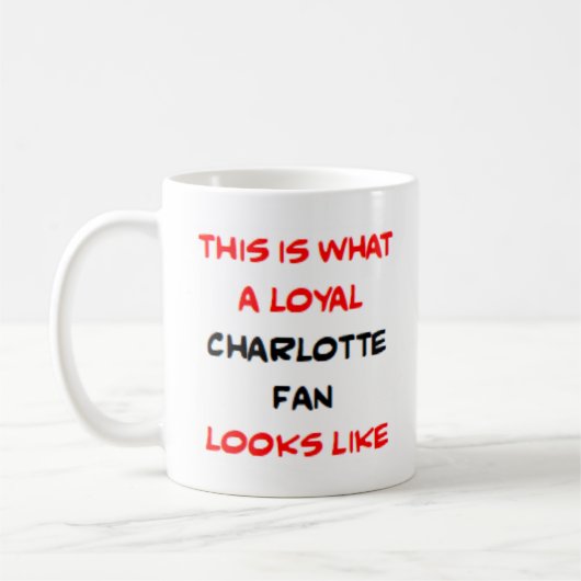 charlotte fan, loyal コーヒーマグカップ (左)