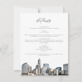 CHARLOTTE NORTH CAROLINA Wedding Details Card 招待状 (正面)