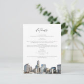 CHARLOTTE NORTH CAROLINA Wedding Details Card 招待状 (スタンド正面)