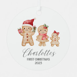 Charlotte Personalized Baby's First Christmas メタルオーナメント