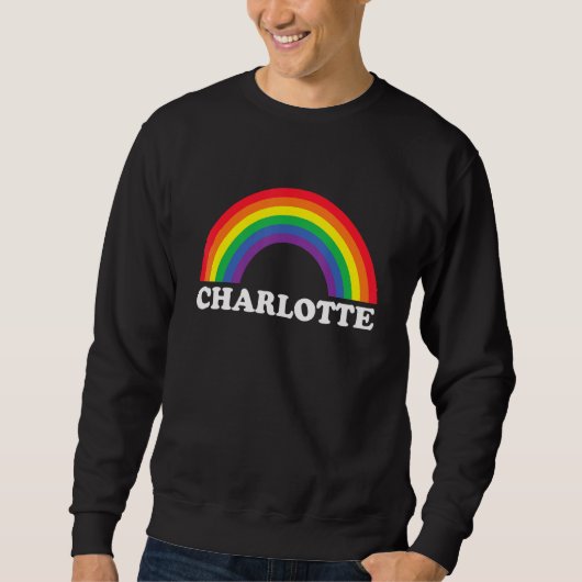 Charlotte Rainbow LGBTQ Gay Pride Lesbians Queer スウェットシャツ (正面)
