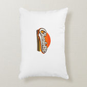 Charlotte Retro Sunset Personalized Name Design アクセントクッション (正面(垂直))