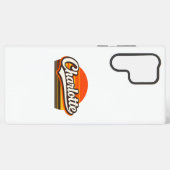 Charlotte Retro Sunset Personalized Name Design Samsung Galaxyケース (裏面横)