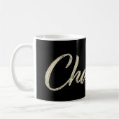 Charlotte white gold Handwriting Tasse Kaffeetasse コーヒーマグカップ (左)