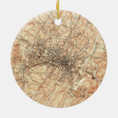 Charlottesvilleヴァージニア(1960年)のヴィンテージの地図 セラミックオーナメント (裏面)