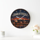 Charlottesville Virginia ラージ壁時計 (ホーム)