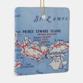 Charlottetown PEI Vintage Map セラミックオーナメント (右)