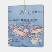 Charlottetown PEI Vintage Map セラミックオーナメント (左)