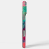 CHARM /マスクの淑女モノグラム ピンク ティール グリーン Case-Mate iPhoneケース (裏面 / 右)