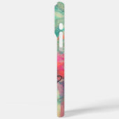 CHARM /マスクの淑女モノグラム ピンク ティール グリーン Case-Mate iPhoneケース (裏面 / 左)