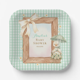 Charm Silly Goose Baby Shower Paper Plate ペーパープレート