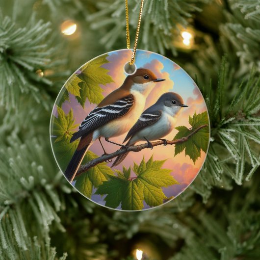 Charming Alder Flycatcher Bird Keepsake セラミックオーナメント