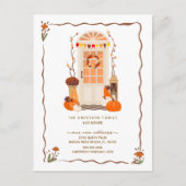 Charming Autumn Door Moving Announcement 案内ポストカード (正面)